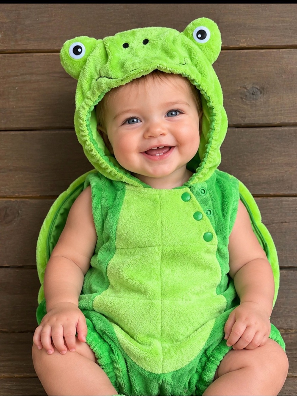 Turtle Green Hooded Baby Costume 12-18 months